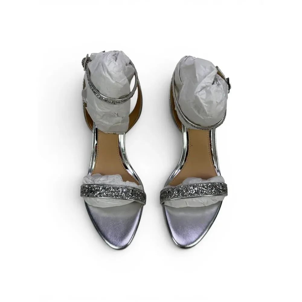 Badgley Mischka OJAI II  High Heels Womens 6 Metallic Smoke Glitter Evening Shoe